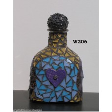 BOTTLE MOSAIC PATRON HEARTS - Hand Designed MOSAIC BOTTLE IS FOR YOUR HOME W206   263839196859